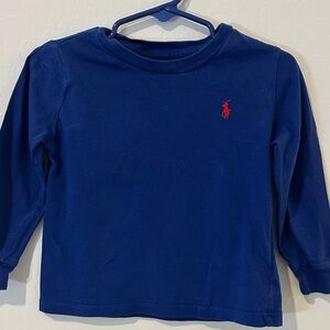 Polo by Ralph Lauren Kids' Navy Long Sleeve Tee size 24 m boys